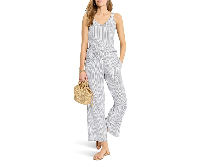 Топ NIC+ZOE Petite Pin Stripe Gauze Tank в полоску