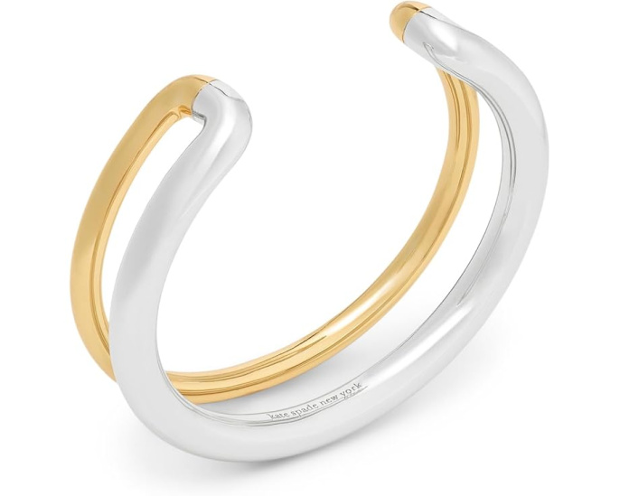 Браслет Interlock Cuff Silver от Kate Spade New York с цветочным шарниром