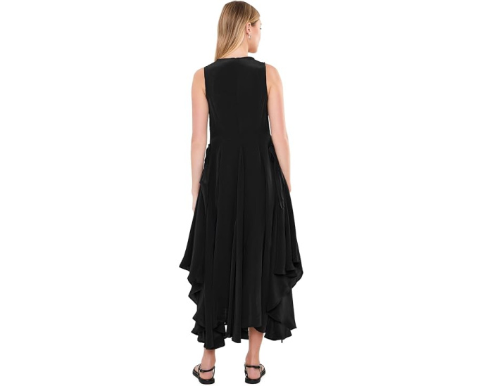 Платье AllSaints Sybil миди с асимметричным подолом