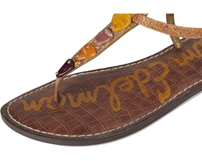 Кожаные сандалии Sam Edelman Gigi Stone с декором из камней