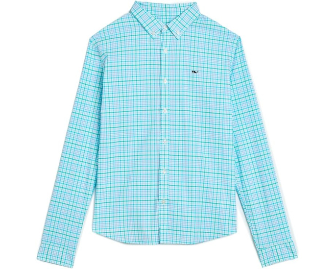 Рубашка Vineyard Vines Tiki Torch Plaid Performance из хлопка в клетку