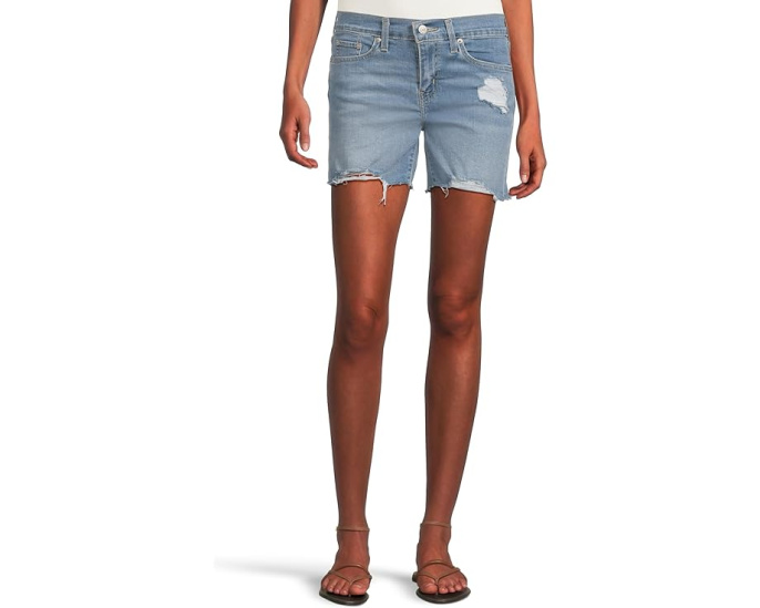 Женские шорты Levi's Mid Length Short из денима с высоким подъемом