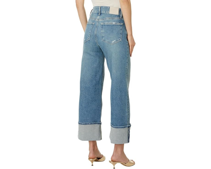 Paige джинсы Sasha Ankle Wide Cuff в поношенном стиле Storybook
