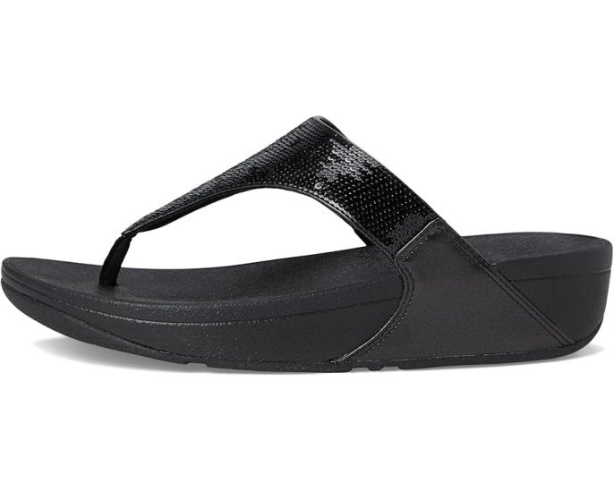Блестящие сандалии FitFlop Lulu с микровобблбордом и стразами