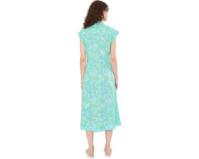 Lilly Pulitzer Платье-рубашка Tonya Midi голубое