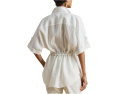 Туника Linen Roll-Tab Sleeve Tunic из льна с завязками Lauren Ralph Lauren