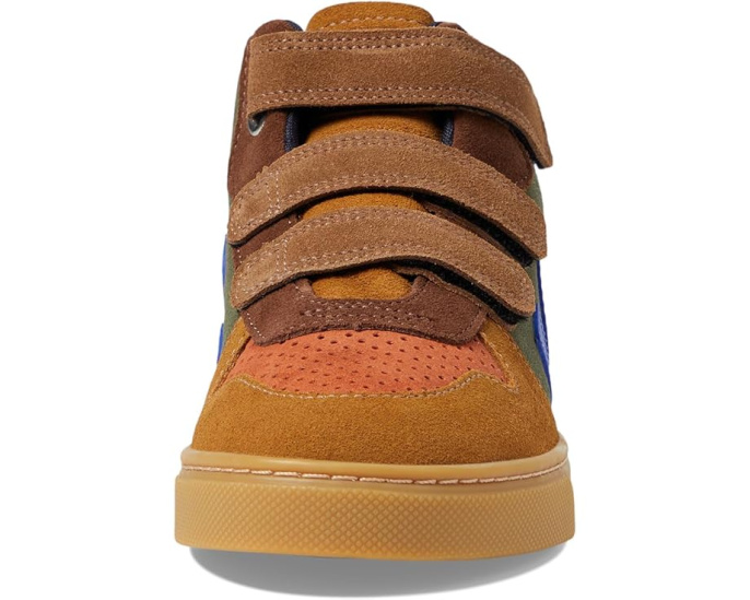 Детские кроссовки VEJA Small V-10 Mid на липучке из кожи