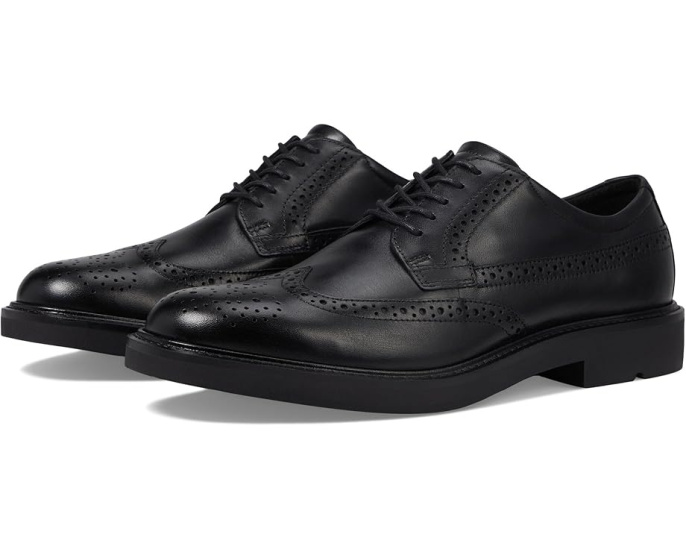 Оксфорды ECCO London Wing Tip с перфорацией и кожаным верхом