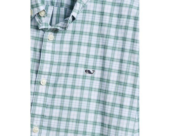 Детская клетчатая хлопковая рубашка Vineyard Vines с эффектом охлаждения