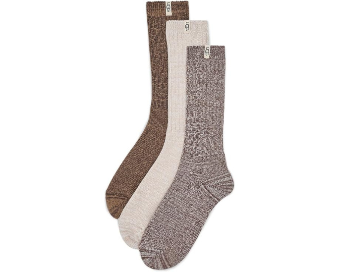 UGG носки Rib Knit Slouchy Crew 3 Pack из переработанного полиэстера