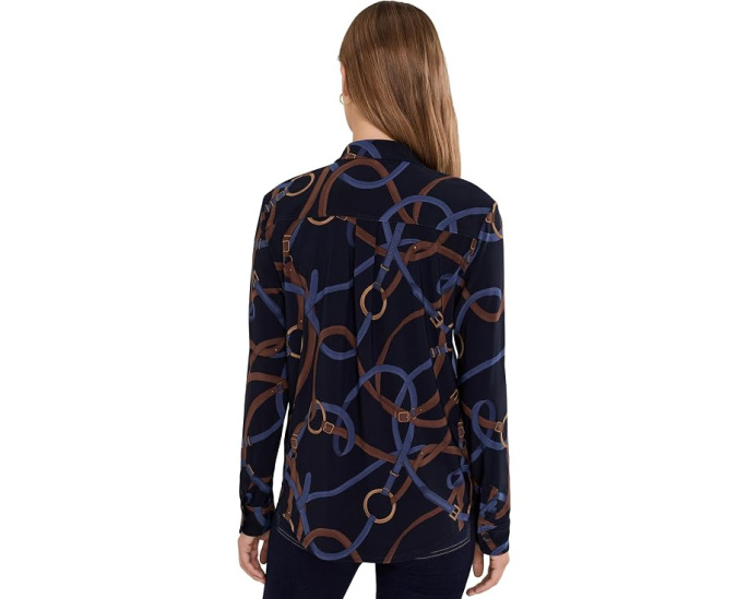 Belting-Print Stretch Jersey Shirt