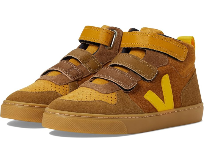 Детские кроссовки VEJA Small V-10 M из замши на липучке