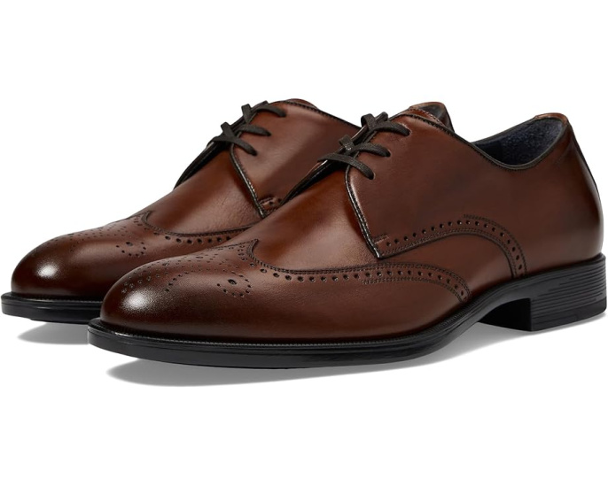 Оксфорды Johnston & Murphy Flynch Wing Tip из кожи со стеганым носком