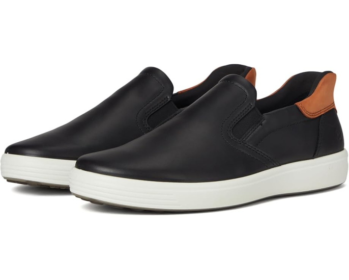 Кроссовки ECCO Soft 7 Easy Slip On с кожаным верхом и эластичными вставками