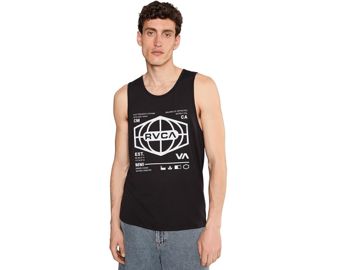 Майка RVCA World Hex Tank с V-образным вырезом для тренировок