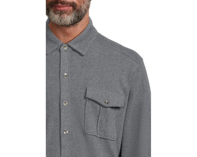 Tommy Bahama Длинная рубашка Fireside Coast с начесом и отделкой из шамбри