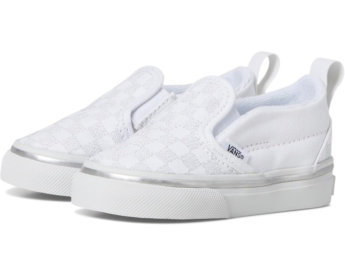 Кеды Vans Slip-On V детские с серебристым узором