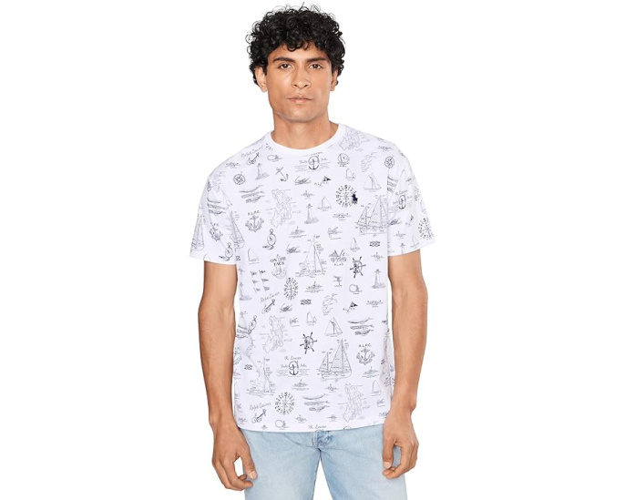 Футболка Polo Ralph Lauren Classic Fit Nautical Jersey с принтом