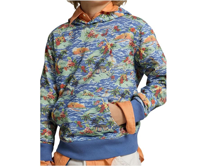 Худи Polo Ralph Lauren Tropical-Print French Terry Hoodie для детей с принтом