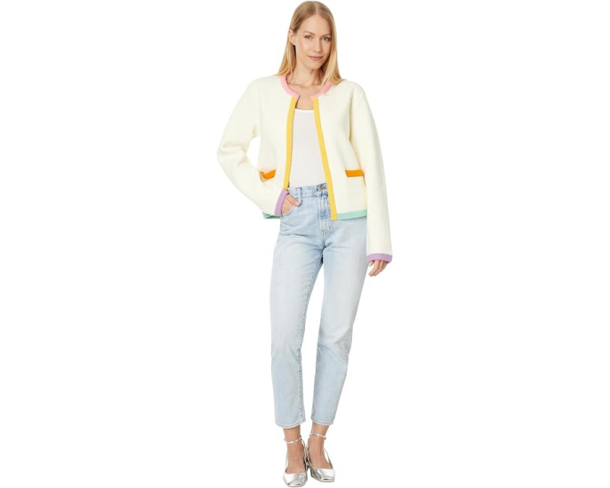 Кардиган свитер Color Block от English Factory оверсайз