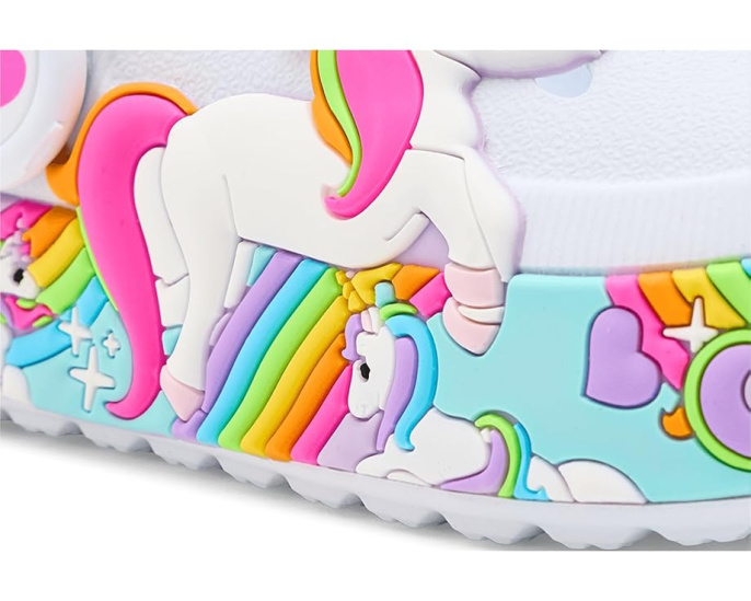 Детские сабо SKECHERS KIDS Summer Scene-Rainbow Wish с регулируемым ремешком