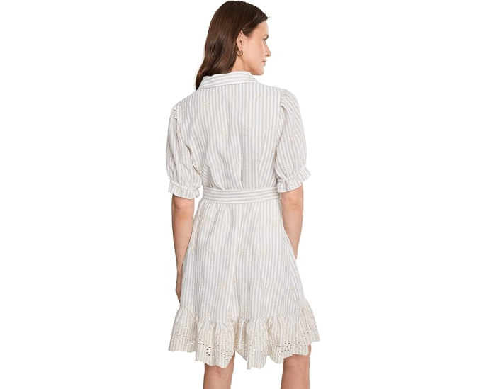 Мини-платье Vince Camuto с пышными рукавами-фонариками и рюшами