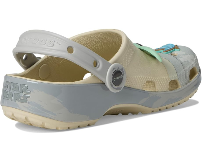 Детские сабо Crocs Classic Star Wars Grogu в стиле граффити