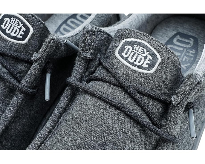 Обувь Hey Dude Wally Stretch Jersey с эластичными шнурками и технологией Flex & Fold