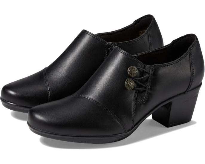 Ботильоны Clarks Emslie Warren на каблуке с декоративной металлической фурнитурой