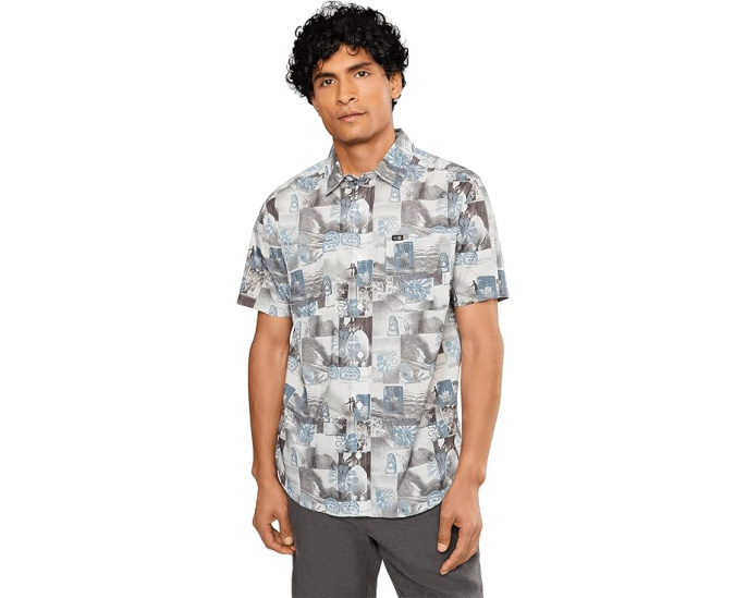 Рубашка RVCA Kauai с принтом Block Print Collage