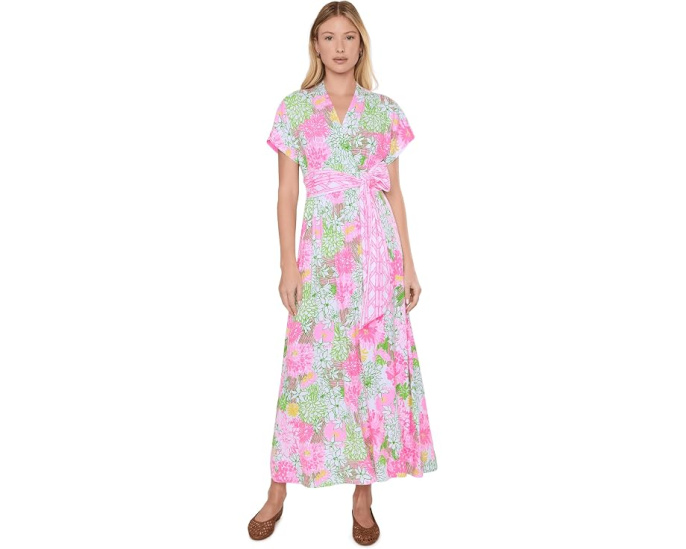 Макси-платье Keenan с запахом и цветочным принтом Lilly Pulitzer