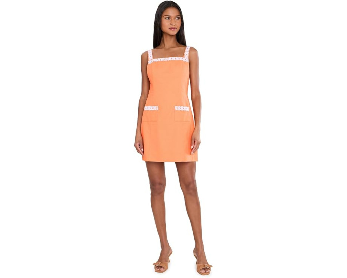 Lilly Pulitzer Комбинезон Isleen Skirted Rompers с юбкой и кружевом