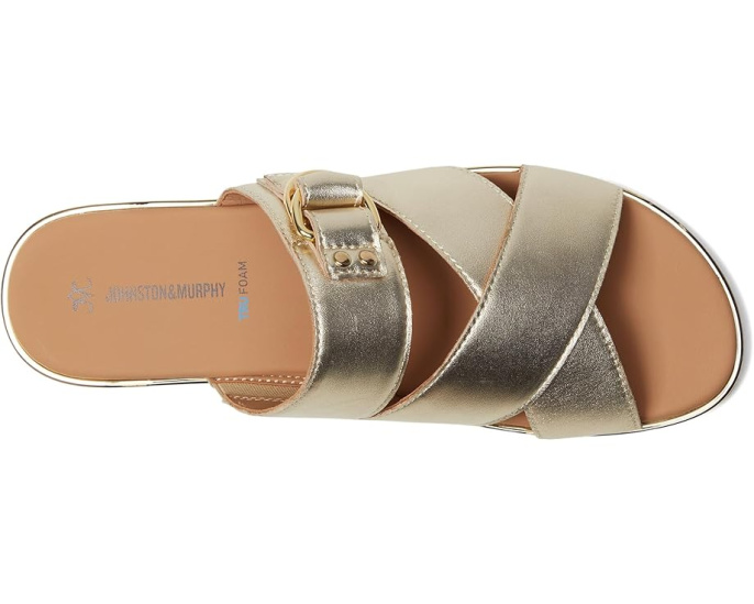 Сланцы Shayla Cross-Band Slide от Johnston & Murphy с кожаным верхом