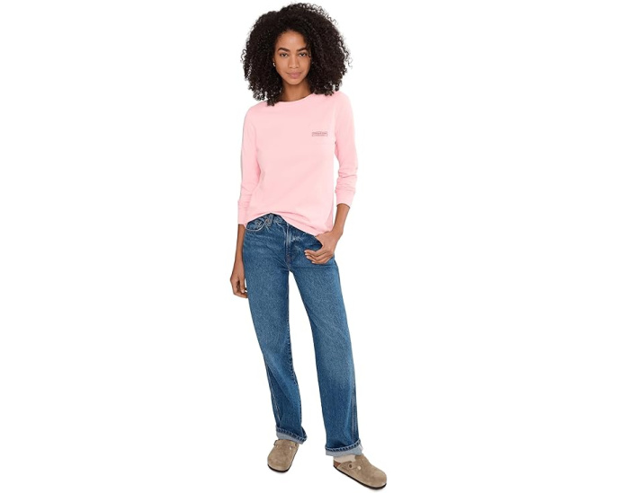 Футболка Vineyard Vines Whale Long Sleeve Pocket Tee с принтом