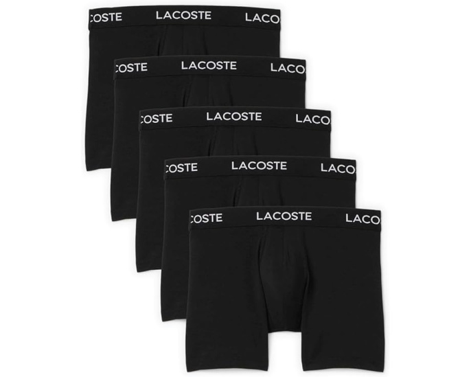 Набор из 5 боксеров Lacoste 5-Pack Cotton Boxer Briefs из хлопка