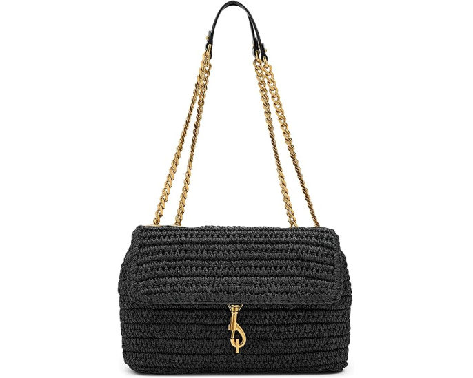 Сумка кроссбоди Rebecca Minkoff Edie MD с длинной цепью и узором