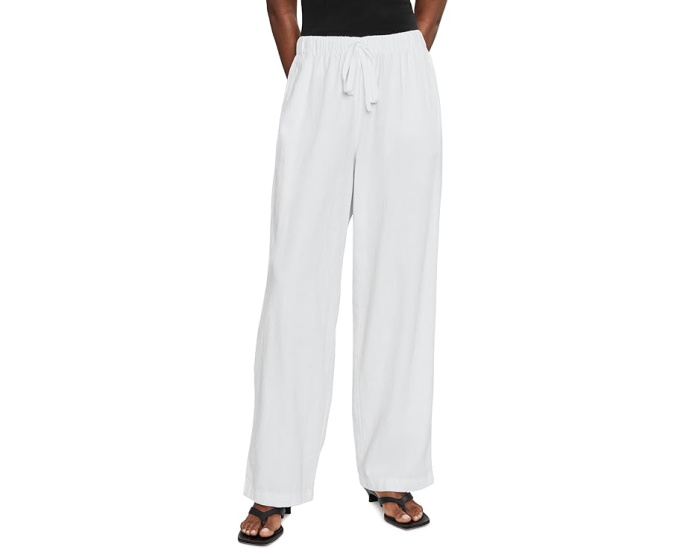 Eileen Fisher прямые брюки Slubby из органического хлопка и льна белые
