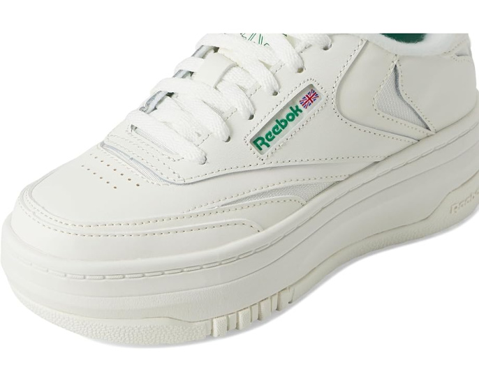 Кроссовки Reebok Club C Extra для детей с кожаным верхом и перфорацией