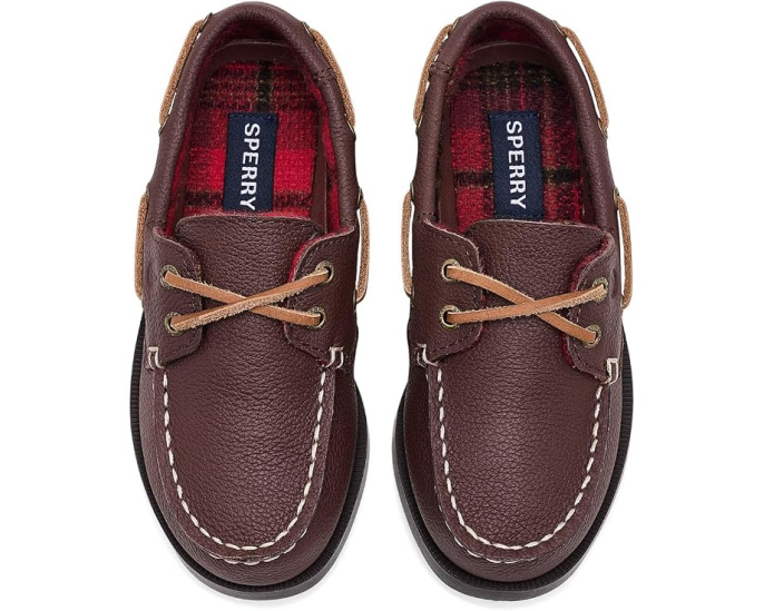 Кожаные мокасины Sperry Authentic Original с системой Wave-Siping для детей