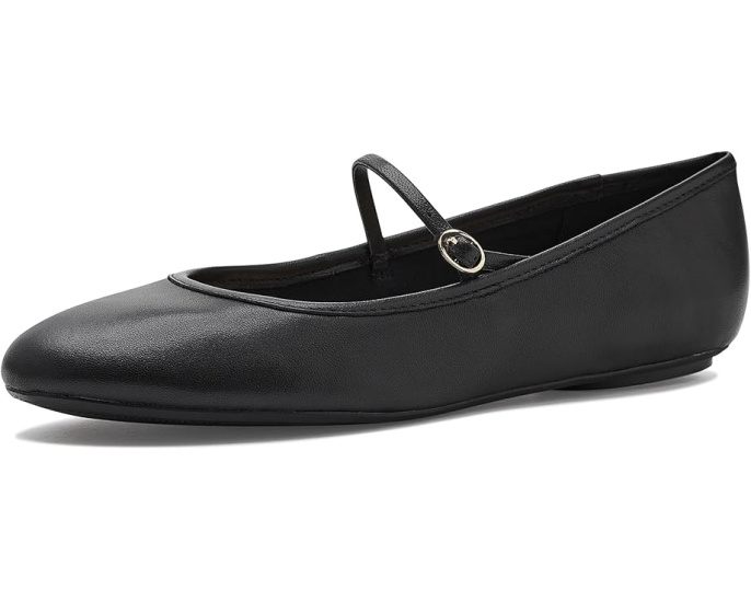 Балетки Classik с ремешком и квадратным каблуком из кожи Nine West