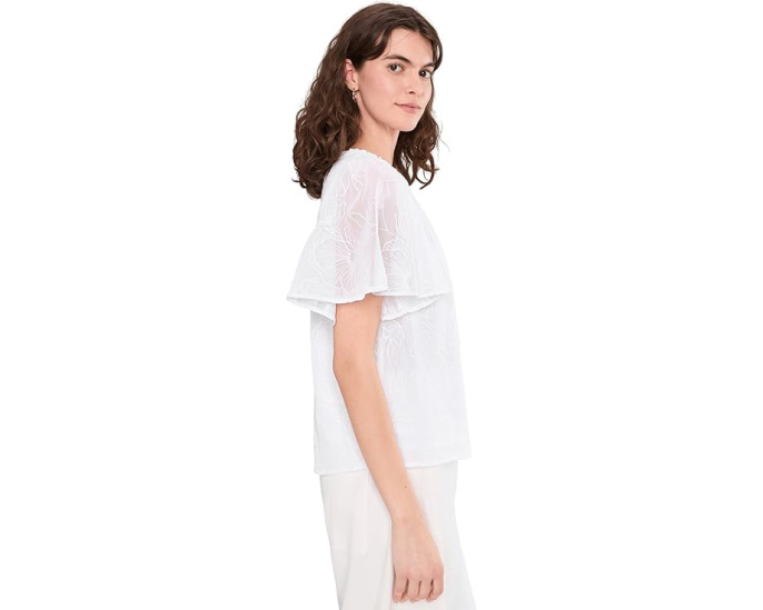 Блузка с завязкой и рукавами-крылышками Vince Camuto