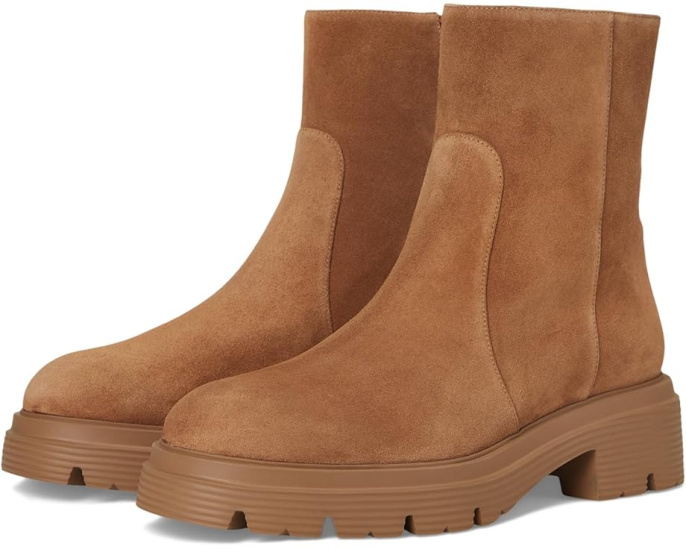 Ботинки Stuart Weitzman Hudson Lite Zip Bootie на квадратном каблуке