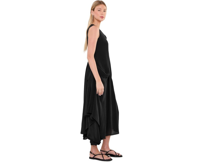 Платье AllSaints Sybil миди с асимметричным подолом