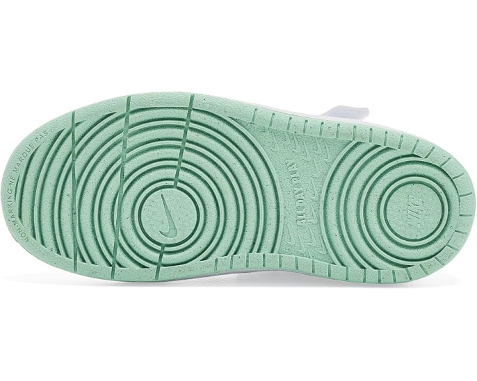 Кроссовки Nike Court Borough Low Fade для малышей White и Arctic Green