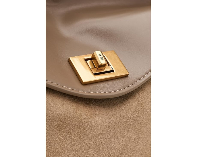 Lucia Classic Faux Suede Top Handle Bag