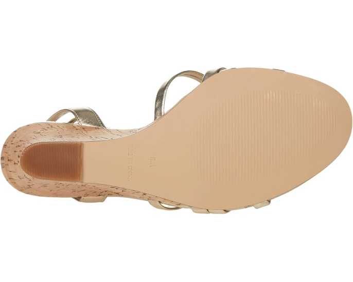 Сандалии Lilly Pulitzer Casey Wedge на танкетке с золотыми ремешками