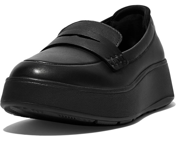 Лоферы FitFlop F-Mode на платформе из кожи в стиле пенни-лоферов