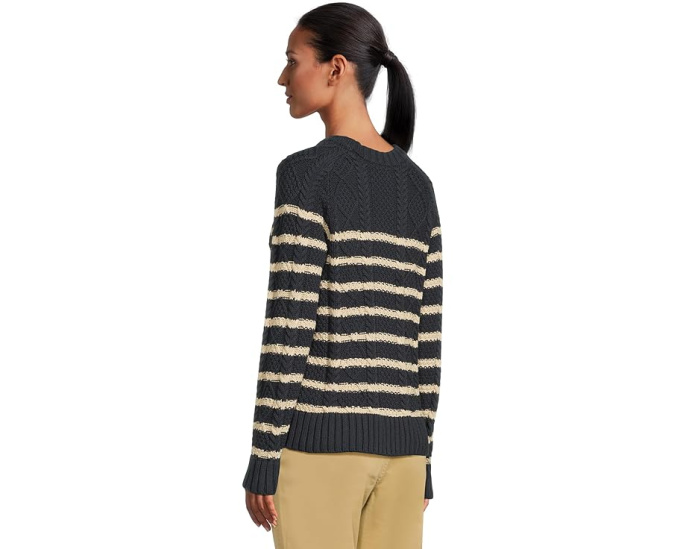 L.L.Bean Signature Cotton Fisherman Crewneck Sweater Stripe в полоску