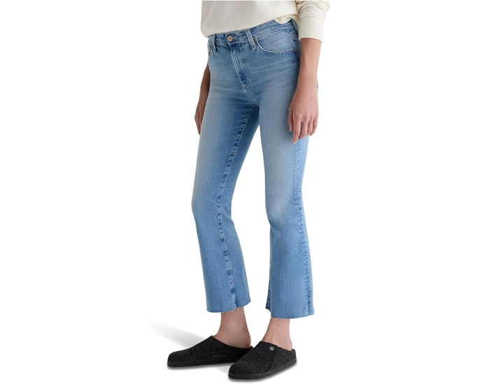 Джинсы AG Jeans Farrah Mid Rise Crop Boot укороченные с расклешенным низом