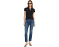 Поло Ribbed Cap Sleeve Madewell с коротким рукавом